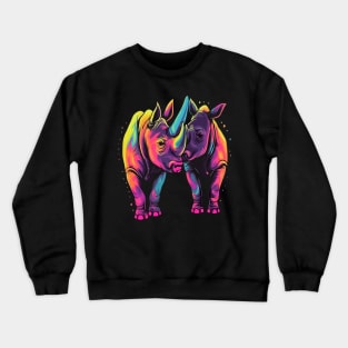 Rhinoceros Valentine Day Crewneck Sweatshirt